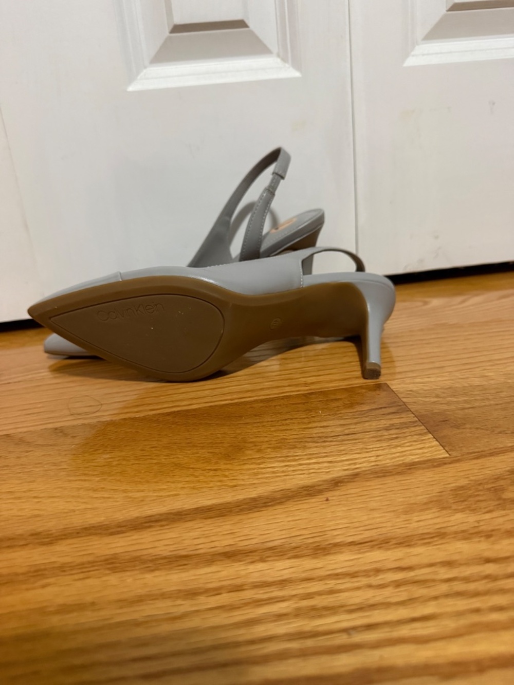 Calvin Klein Grey Slingback Heels - Picture 3 of 3